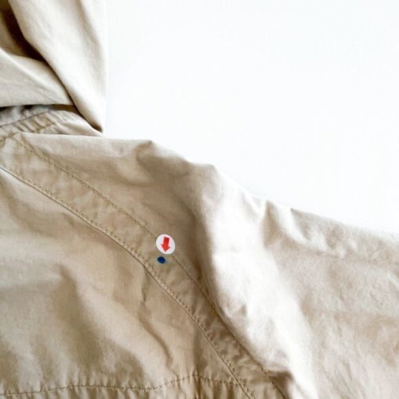 Woolrich Jacket Women's Zip Up Tan Adjustable Waist Hooded Patch Pockets Size S - Picture 8 of 8